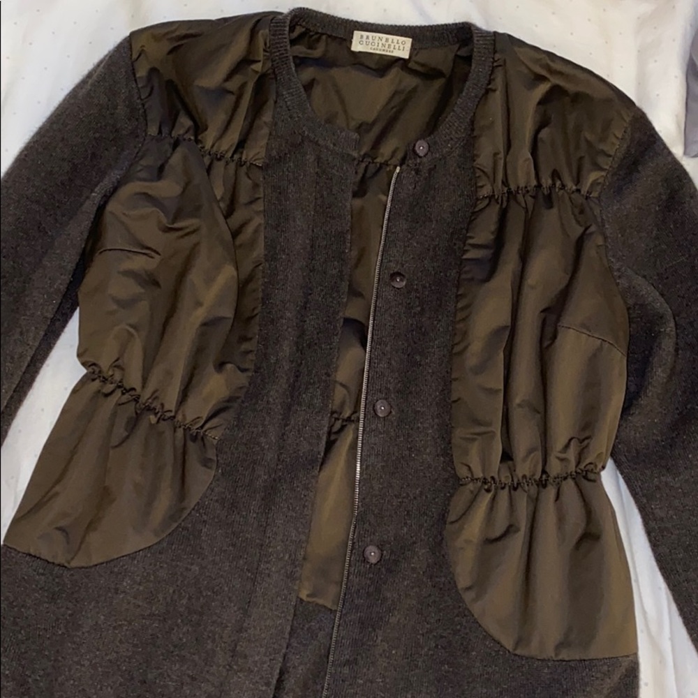 Cashmere zip up sweater